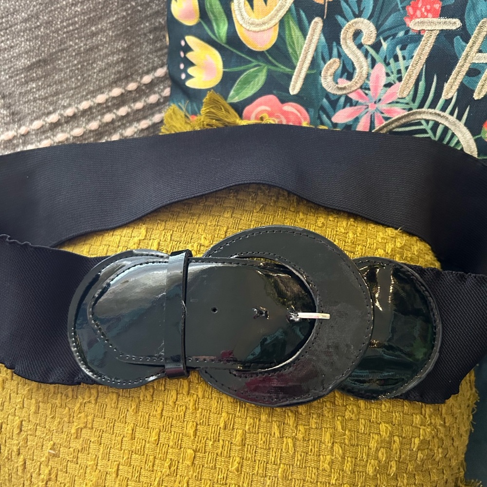 Black Belt with Glossy Buckle